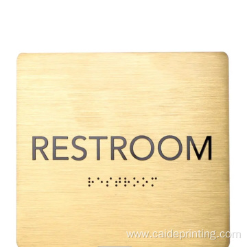 Custom ADA metal bead braille signage for business